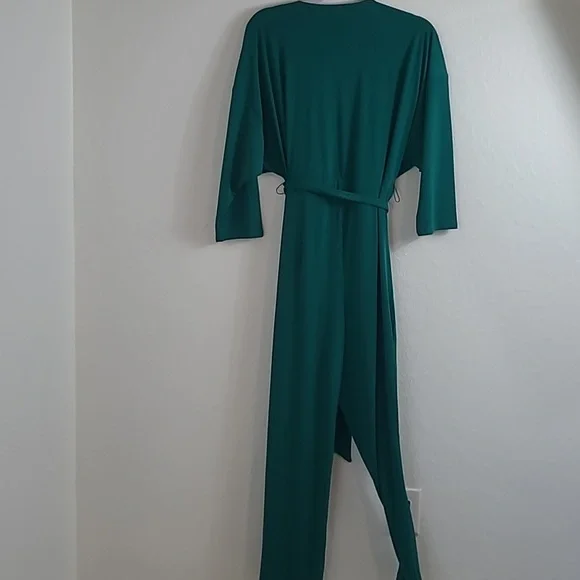 Express High Rise Green Jumpsuit Size XL/TG - Picture 9 of 9